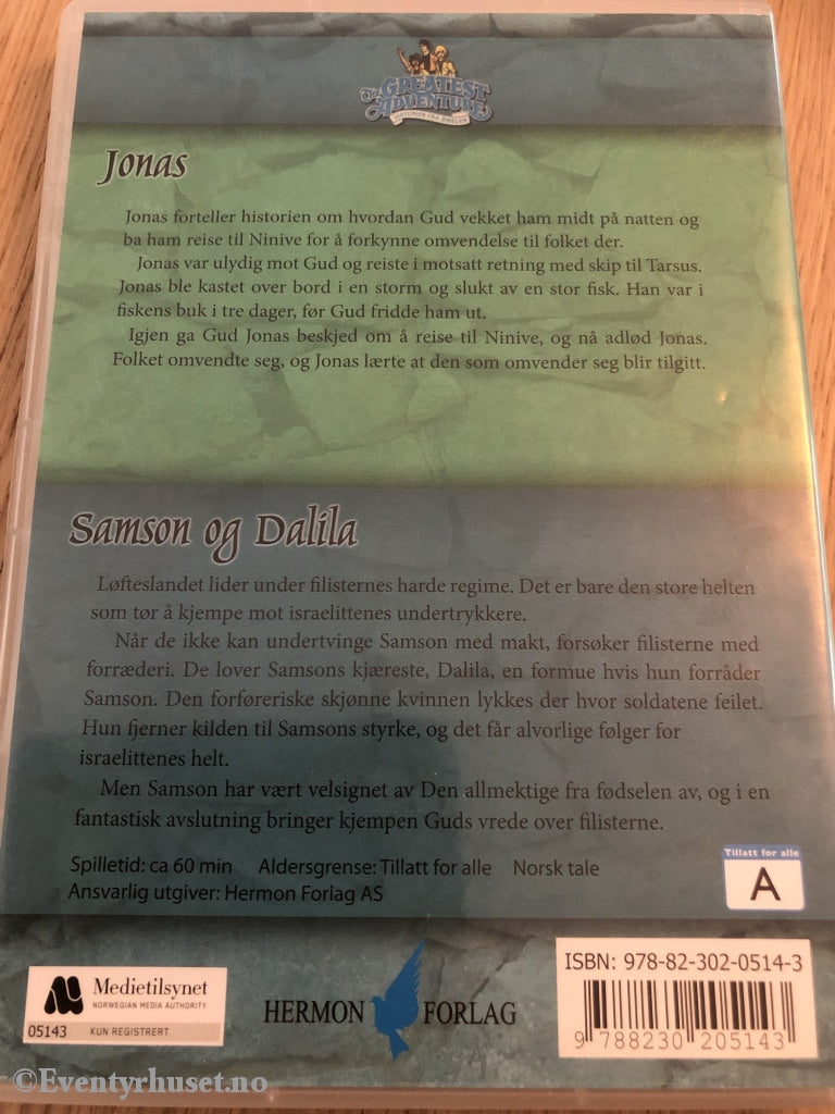 Historier Fra Bibelen; Jonas / Samson Og Dalila. Dvd. Dvd