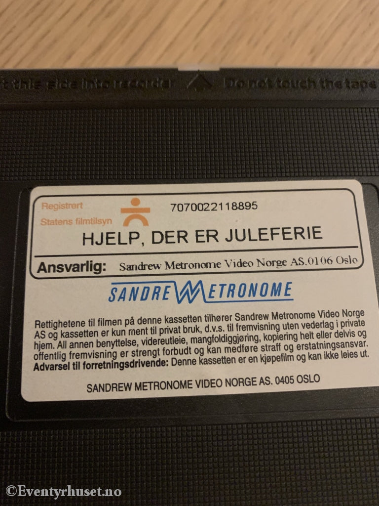 Hjelp Det Er Juleferie! 1989. Vhs. Vhs
