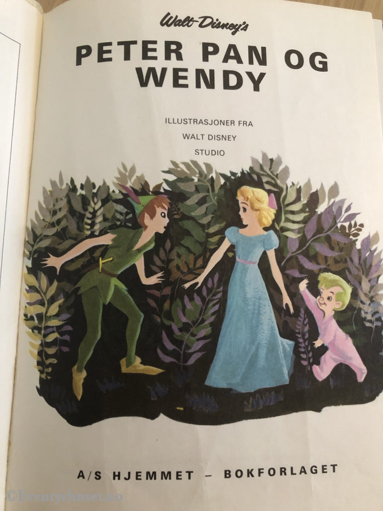 Walt Disney. 1974. Peter Pan Og Wendy. Fortelling