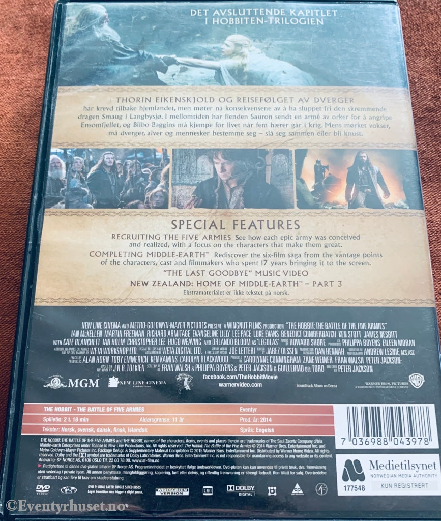 Hobbiten - Femhærslaget. Dvd. Dvd