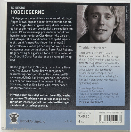 Hodejegerne – Jo Nesbø . Lydbok på CD.