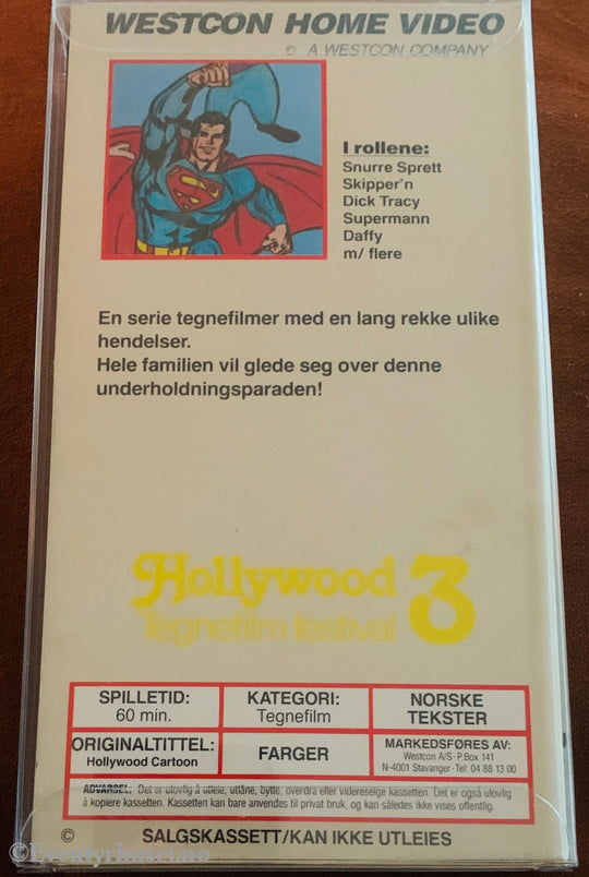 Hollywood Tegnefilmfestival 3. 1982. VHS. Slipcase.