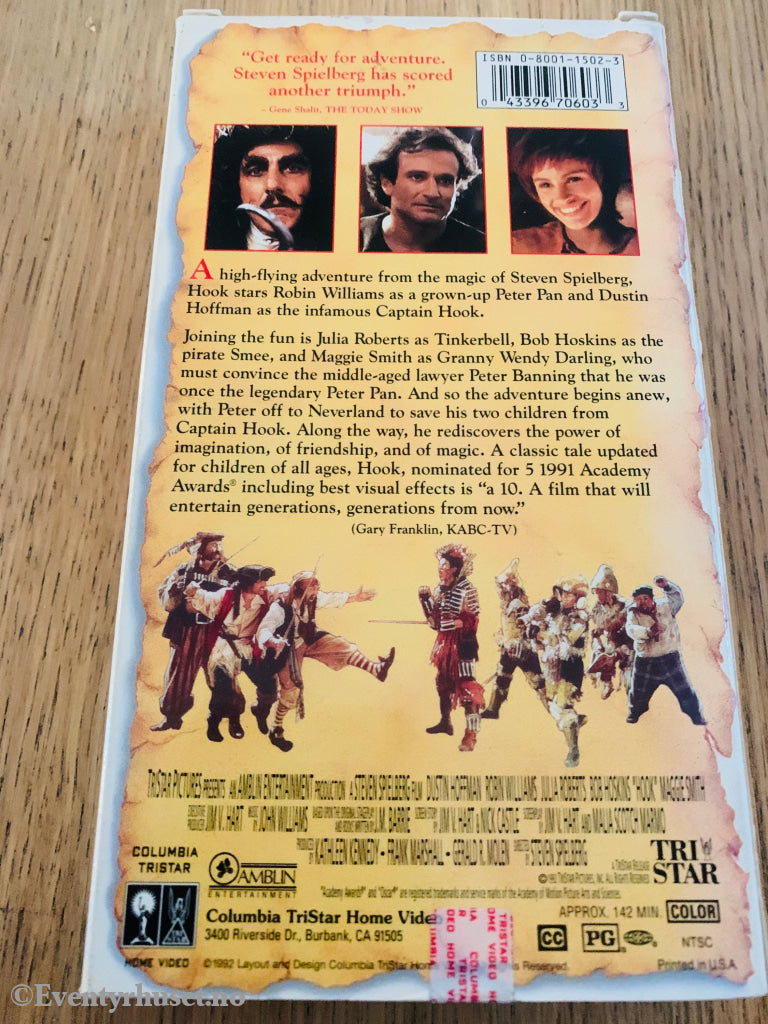 Hook 1991 VHS.