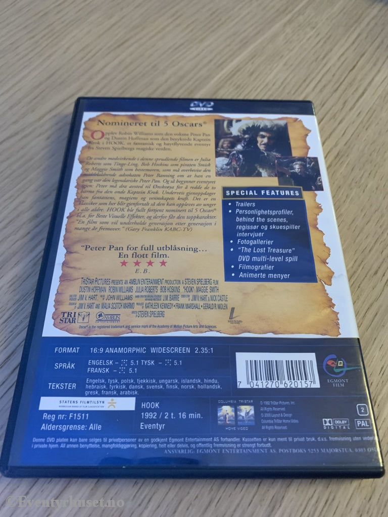 Hook. 1992. Dvd. Dvd