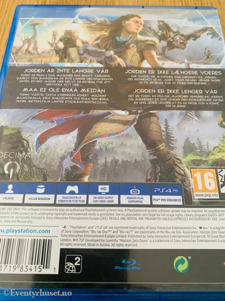 Horizon Zero Dawn. PS4.