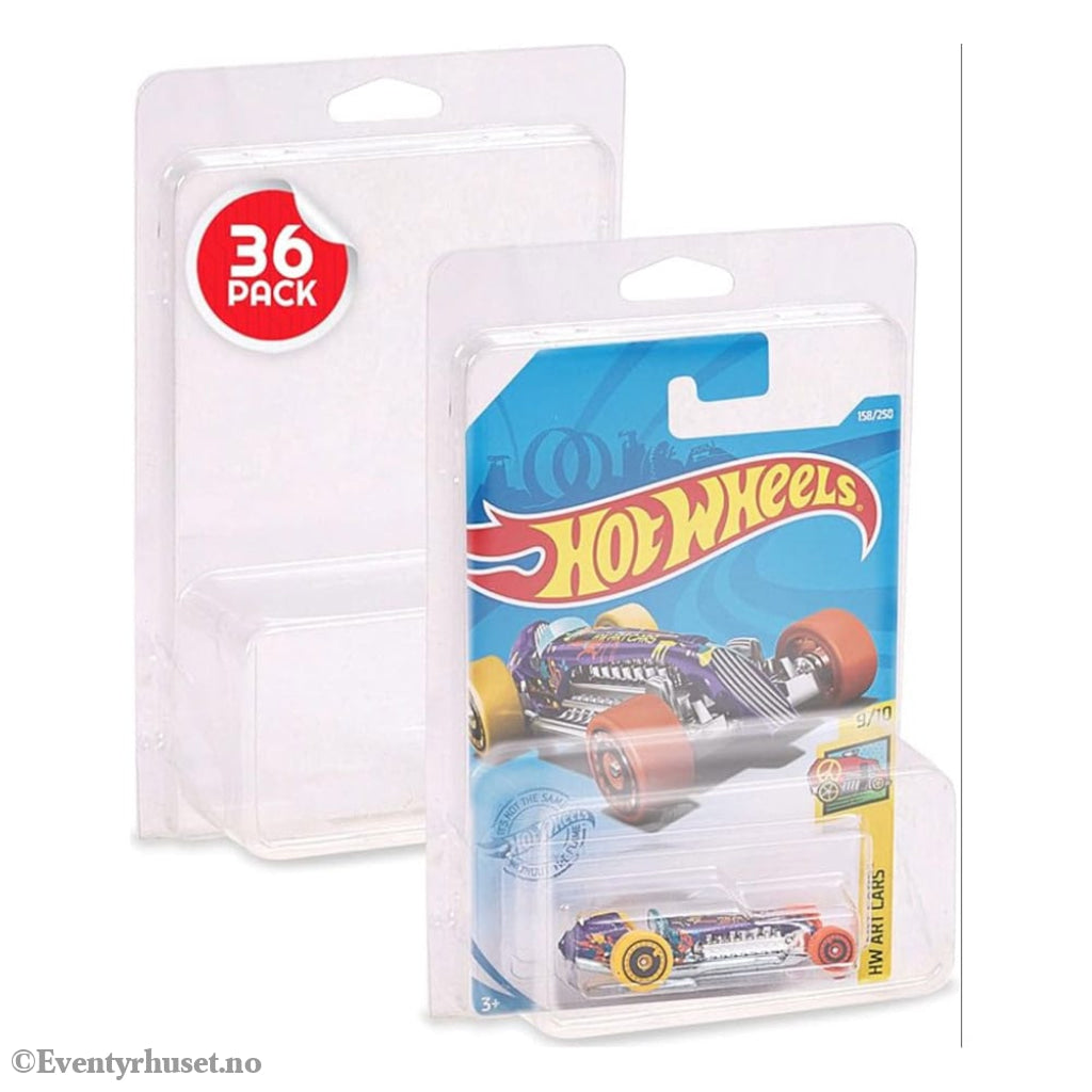 Hot Wheels Blisters 36-Pack for Long Card Mainline Storage & Protection
