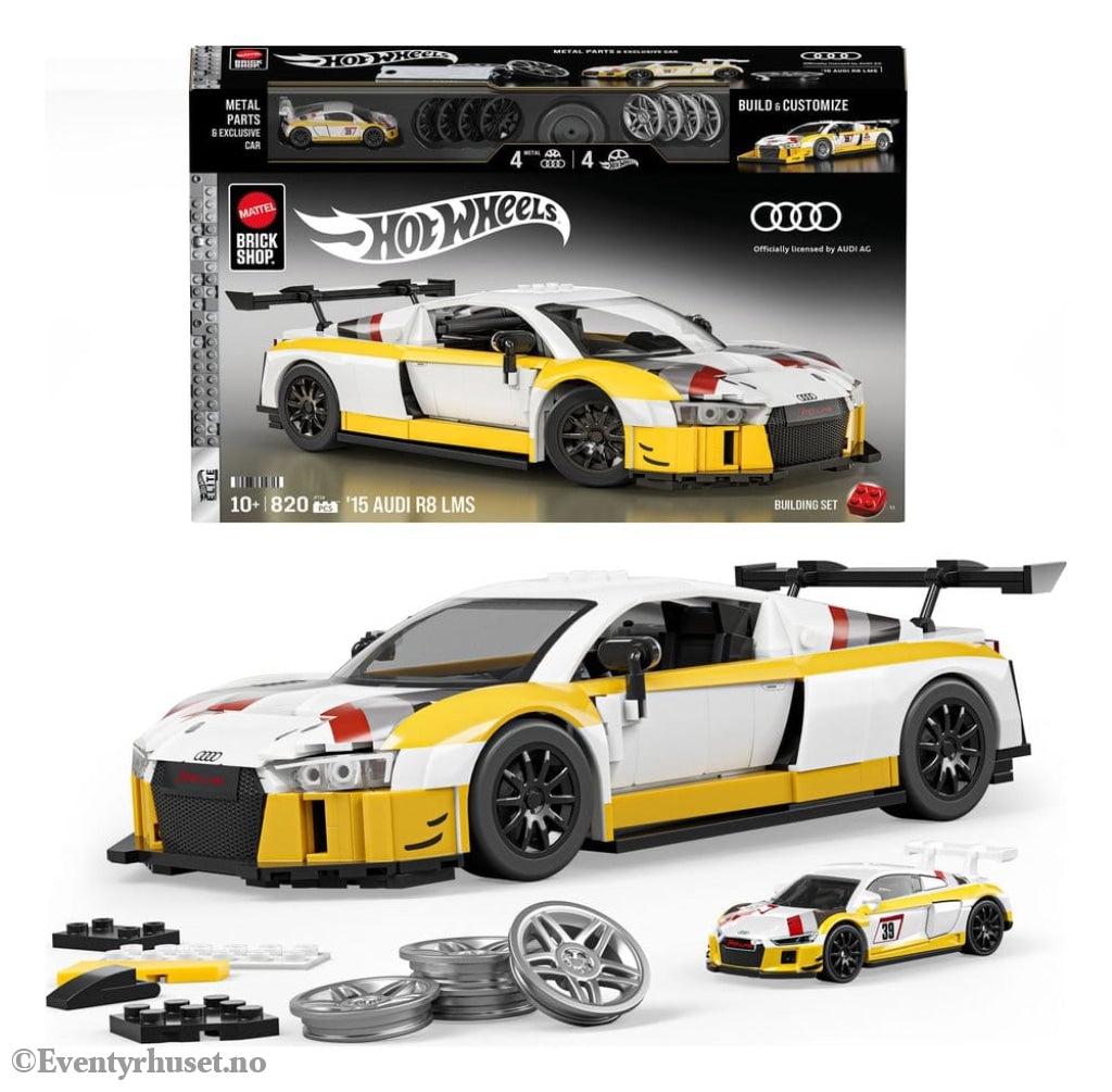 Hot Wheels Elite Mattel Brick Shop Building Set 1/16 ’15 Audi R8 LMS Toys