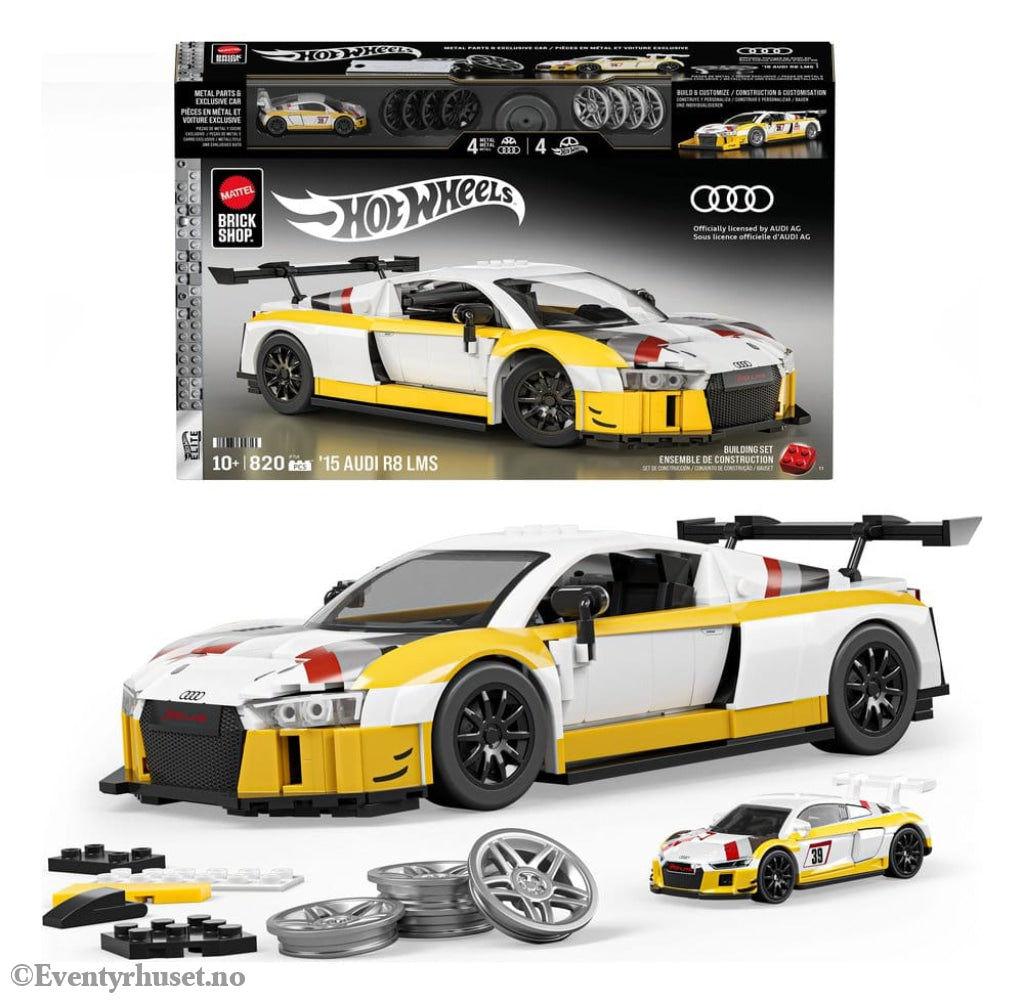 Hot Wheels Elite Mattel Brick Shop Building Set 1/16 ’15 Audi R8 LMS Toys