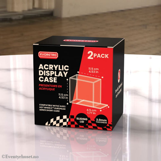 Hot Wheels European Series Acrylic Case 2-Pack Short Card Storage & Protection