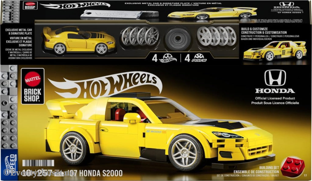 Hot Wheels Speed Series Mattel Brick Shop Building Set 1/32 ’07 Honda S2000 Toys