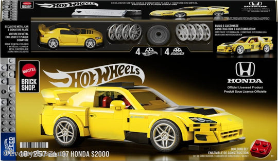 Hot Wheels Speed Series Mattel Brick Shop Building Set 1/32 ’07 Honda S2000 Toys