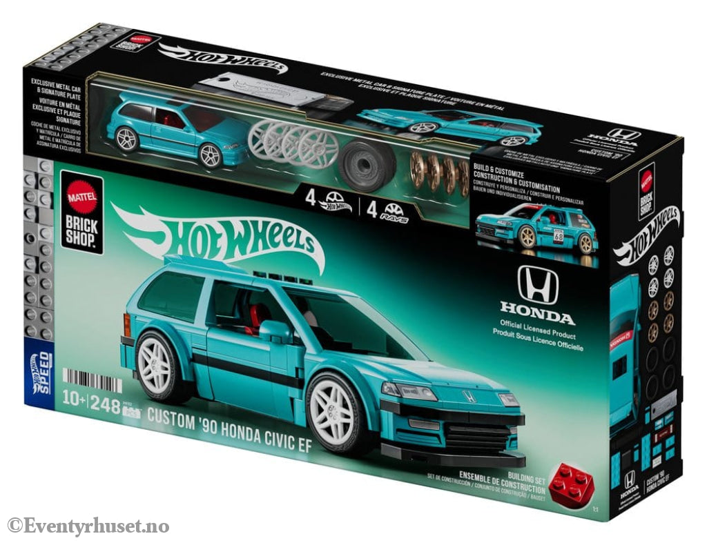 Hot Wheels Speed Series Mattel Brick Shop Building Set 1/32 Custom ’90 Honda Civic EF Toys