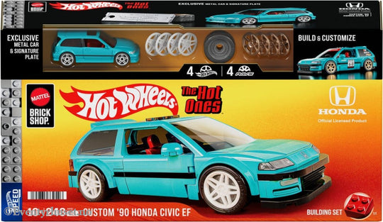 Hot Wheels Speed Series Mattel Brick Shop Building Set 1/32 Custom ’90 Honda Civic EF Toys