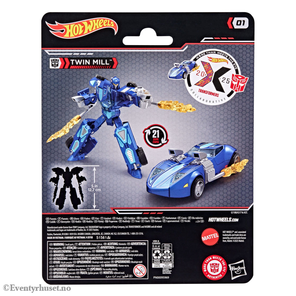 Hot Wheels x Transformers Action Figure Twin Mill 12 cm. Mint In Sealed Box (MISB)! Actionfigur