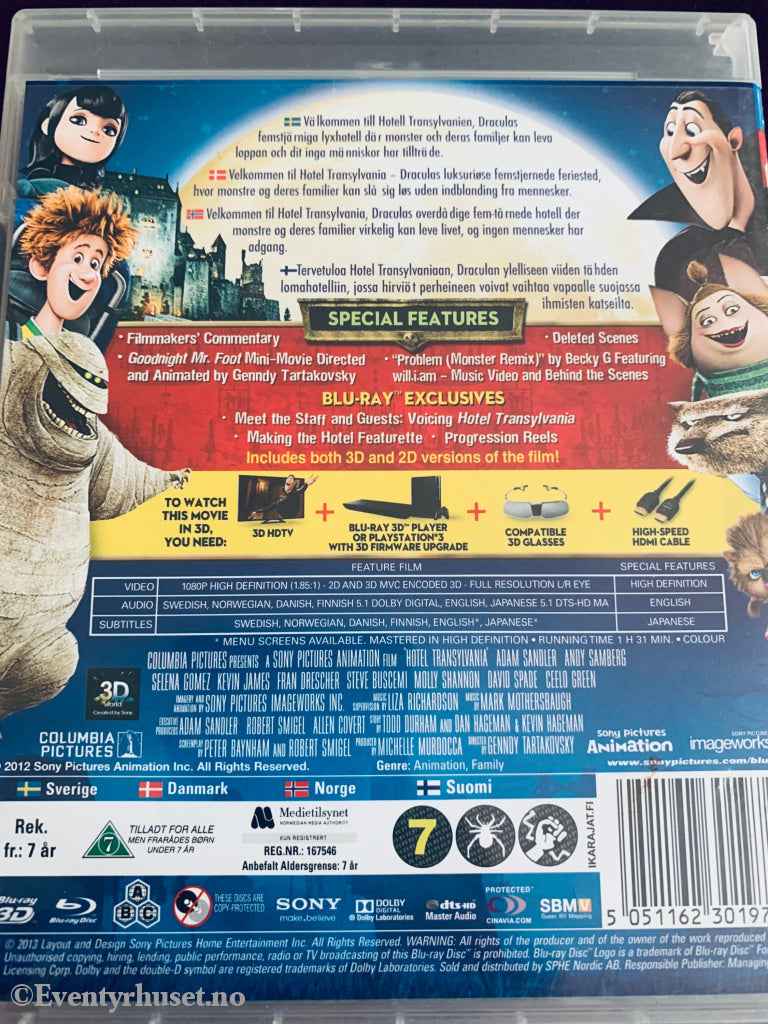 Hotel Transylvania. Blu-Ray 3D. Blu-Ray Disc