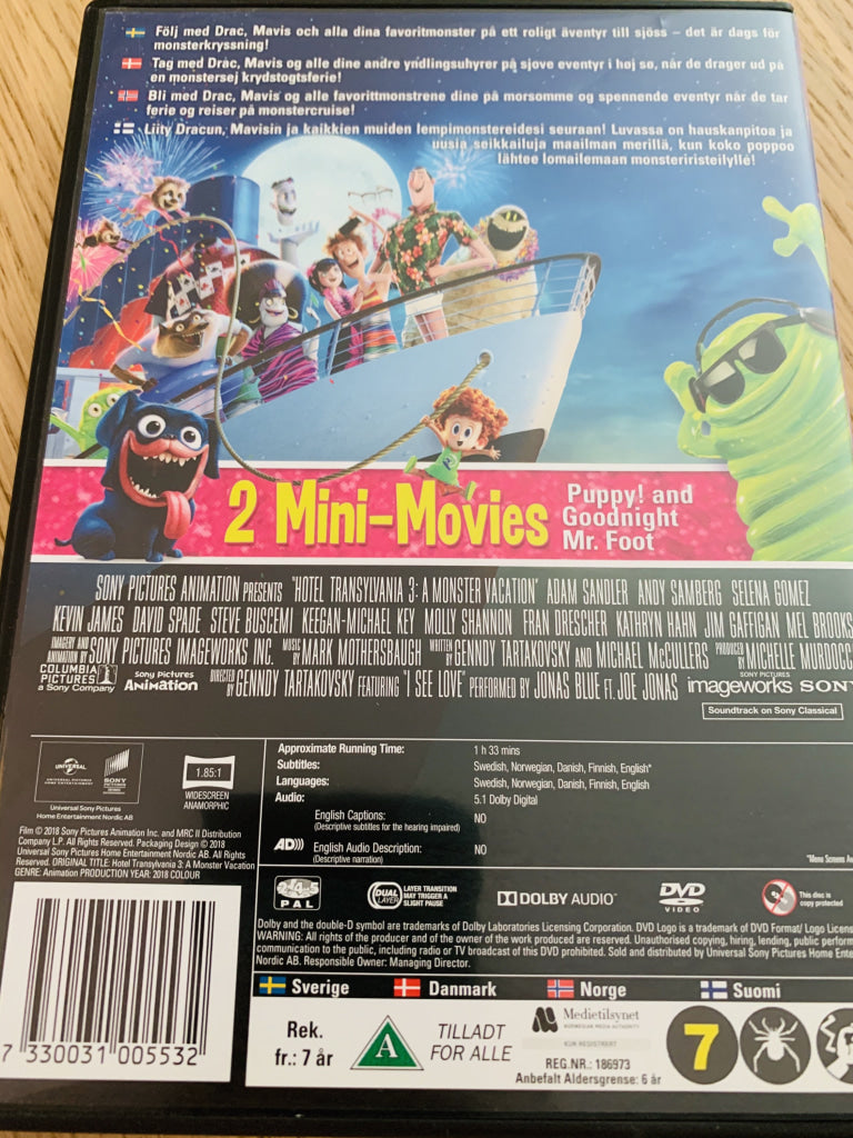 Hotell Transylvania 3. Dvd. Dvd