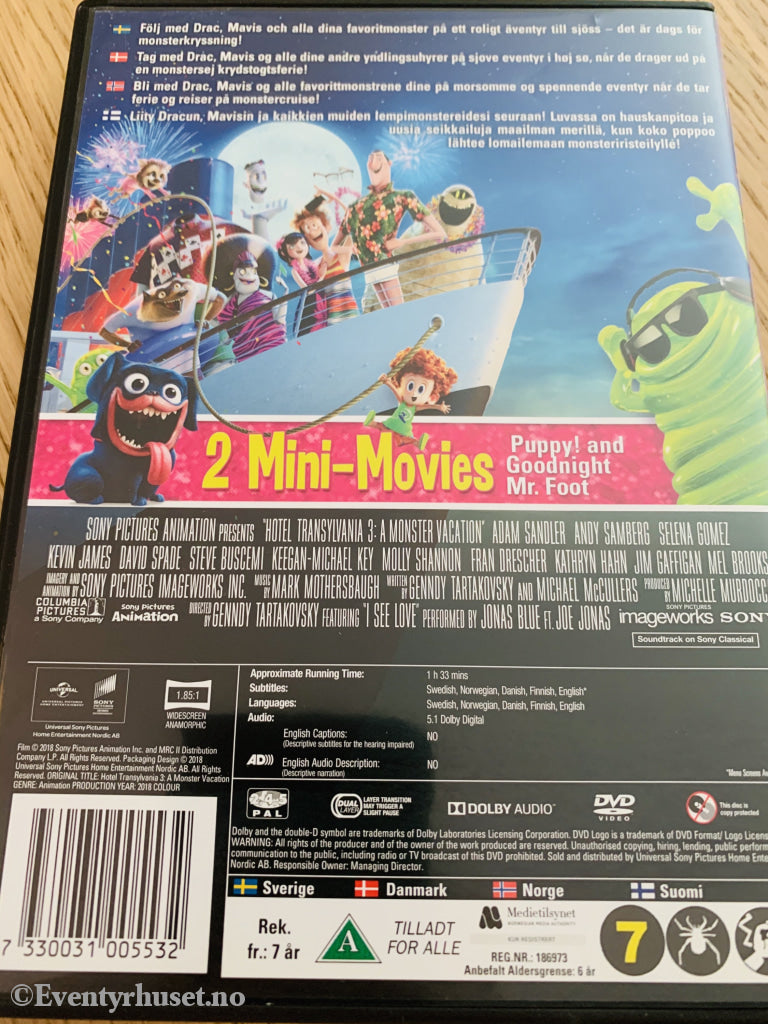Hotell Transylvania 3. Dvd. Dvd