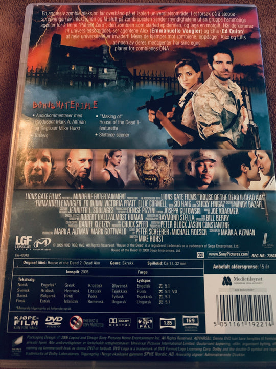 House of the Dead 2 - Dead Aim. DVD. DVD
