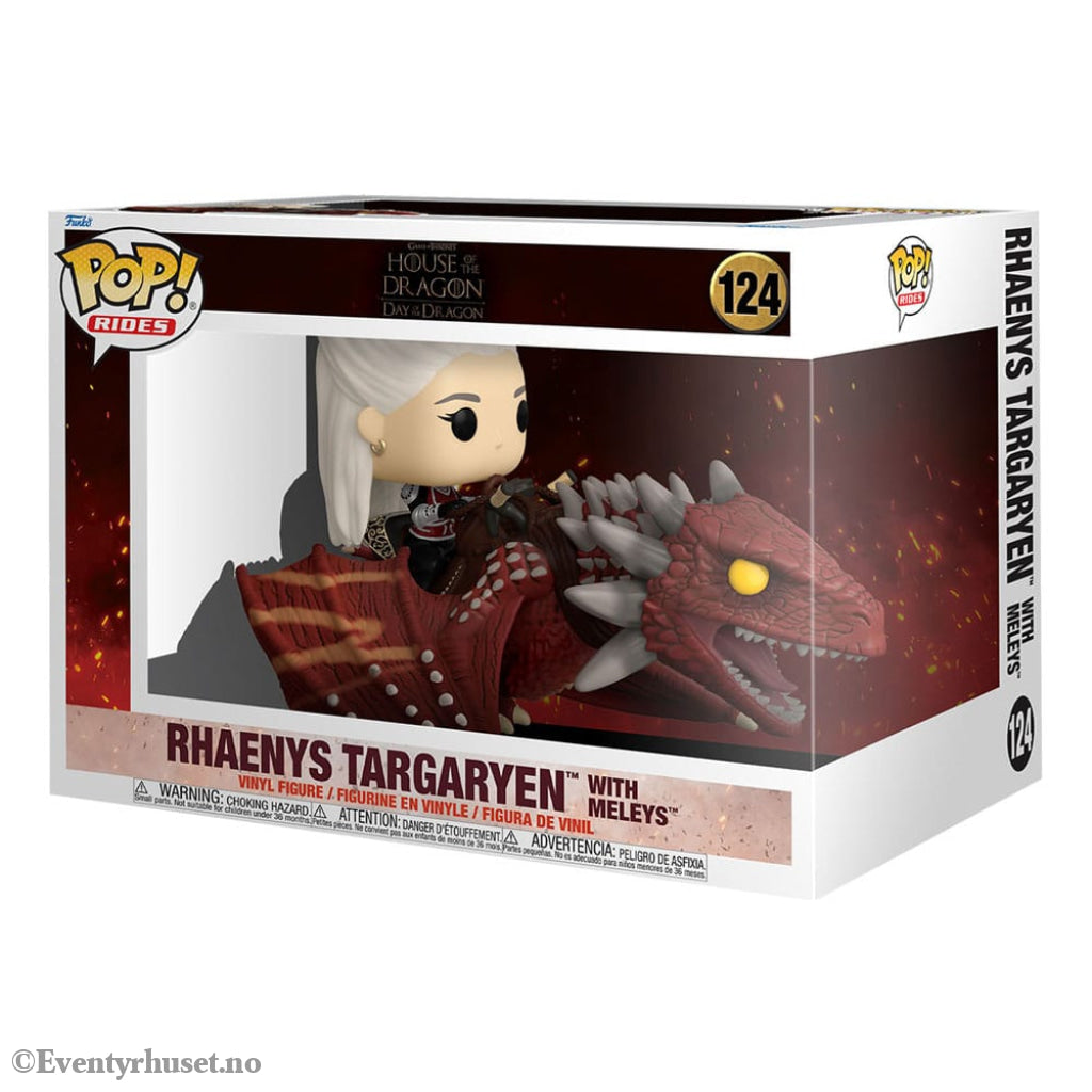 House of the Dragon POP! Rides Deluxe Vinyl Rhaenys Targaryen with Meleys 9 cm Collectibles