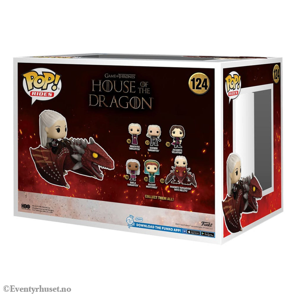 House of the Dragon POP! Rides Deluxe Vinyl Rhaenys Targaryen with Meleys 9 cm Collectibles