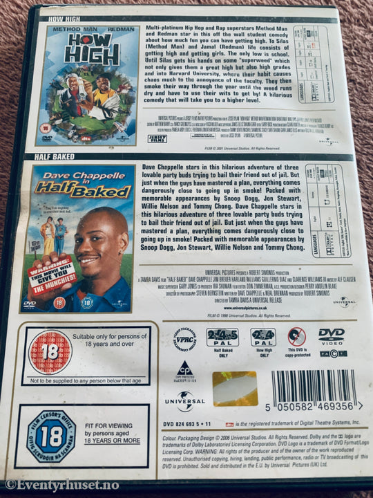 How High / Half Baked (1998 & 2001). DVD.