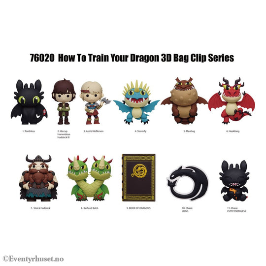 How to train your Dragon 3D PVC Bag Clips 2025 Movie Display (24) Fashion & Accessories