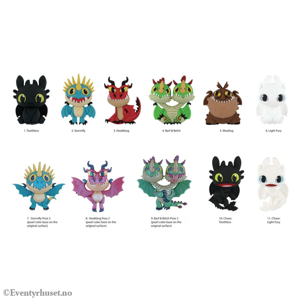 How to Train Your Dragon 3D PVC Bag Clips Series 1 Display (24) Fashion & Accessories