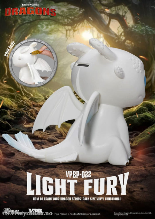How To Train Your Dragon Piggy Vinyl Bank Light Fury 12 cm Home & Gifts