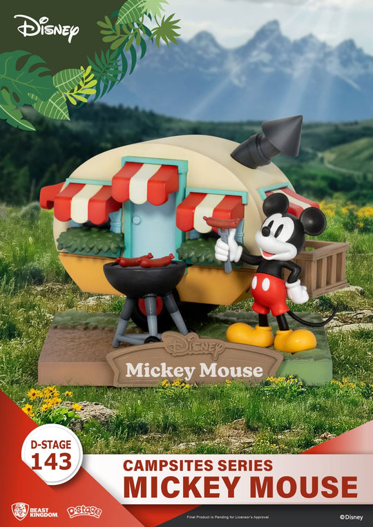 Disney D-Stage Campsite Series PVC Diorama Mickey Mouse 10 cm. Mint In Sealed Box (MISB)!