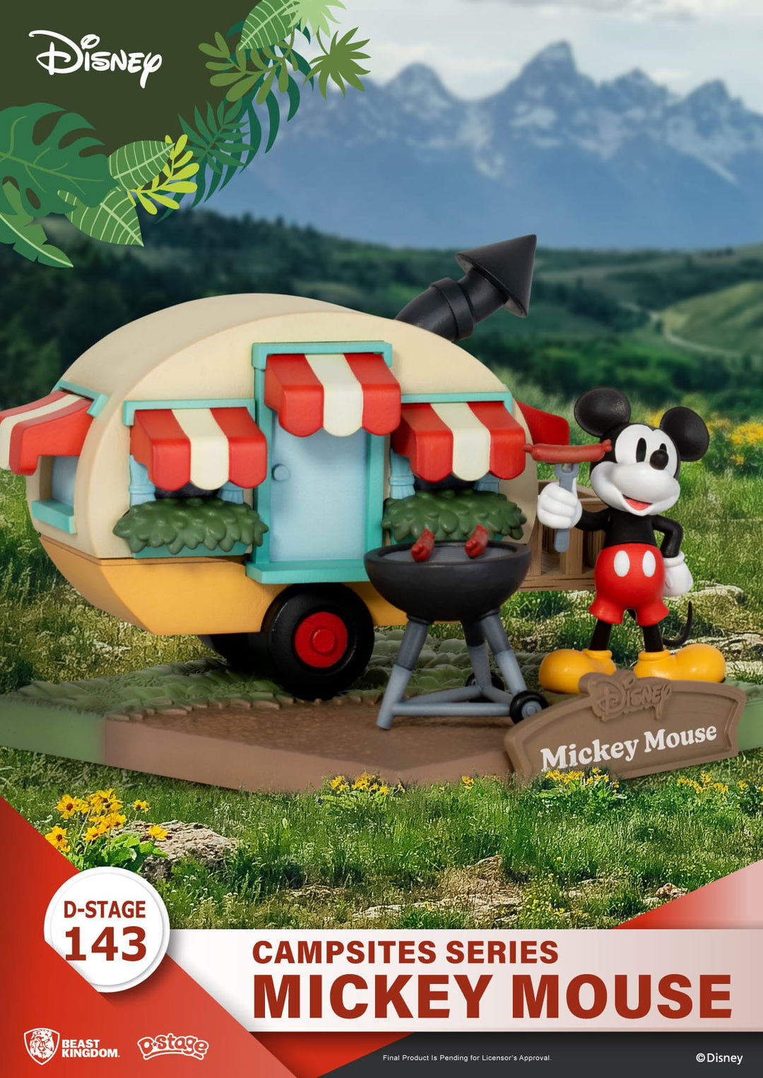 Disney D-Stage Campsite Series PVC Diorama Mickey Mouse 10 cm. Mint In Sealed Box (MISB)!