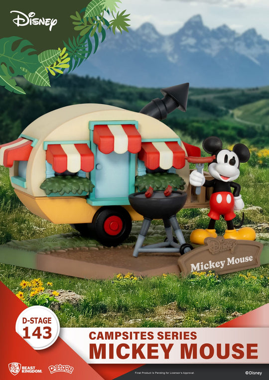 Disney D-Stage Campsite Series PVC Diorama Mickey Mouse 10 cm. Mint In Sealed Box (MISB)!