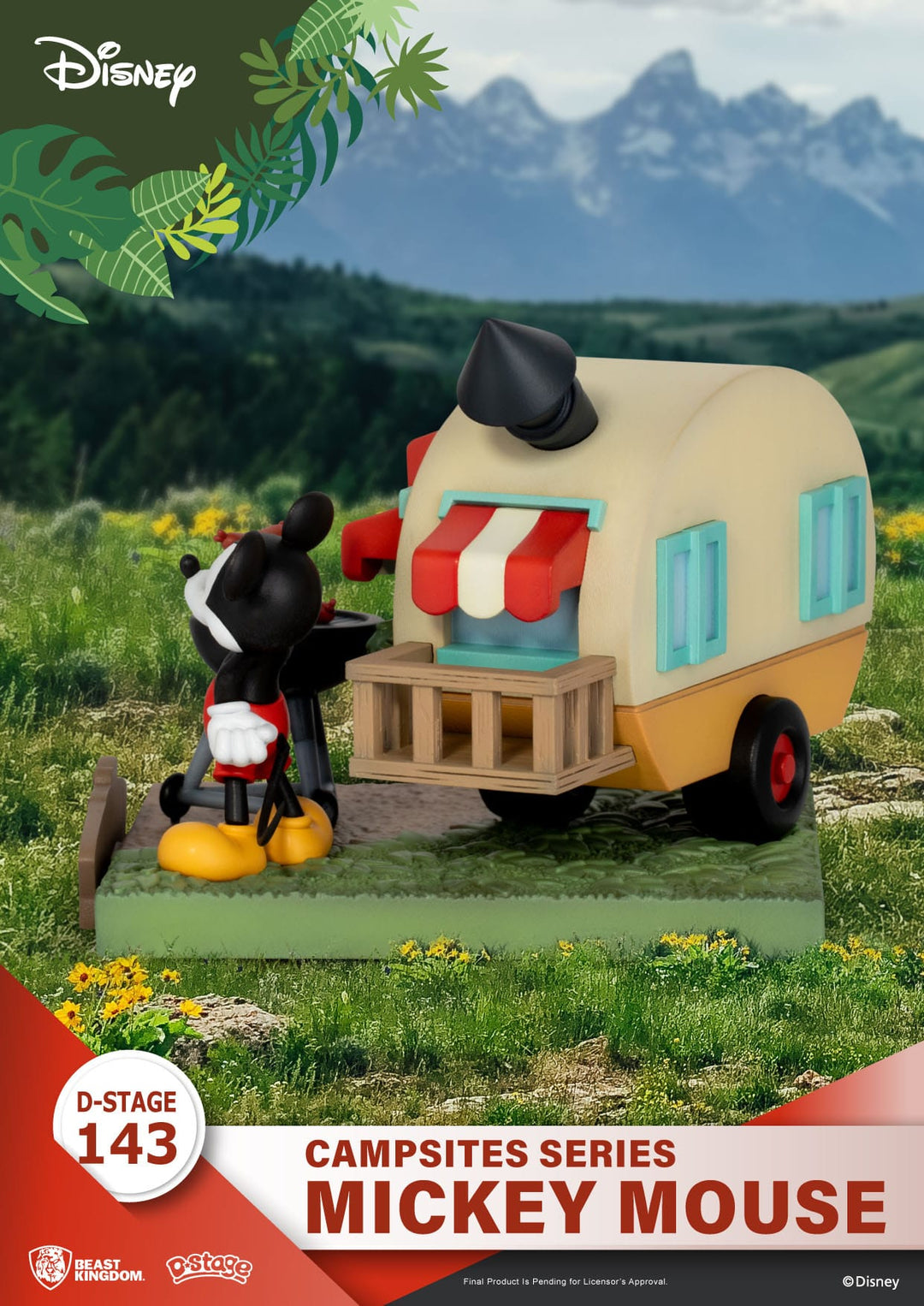 Disney D-Stage Campsite Series PVC Diorama Mickey Mouse 10 cm. Mint In Sealed Box (MISB)!