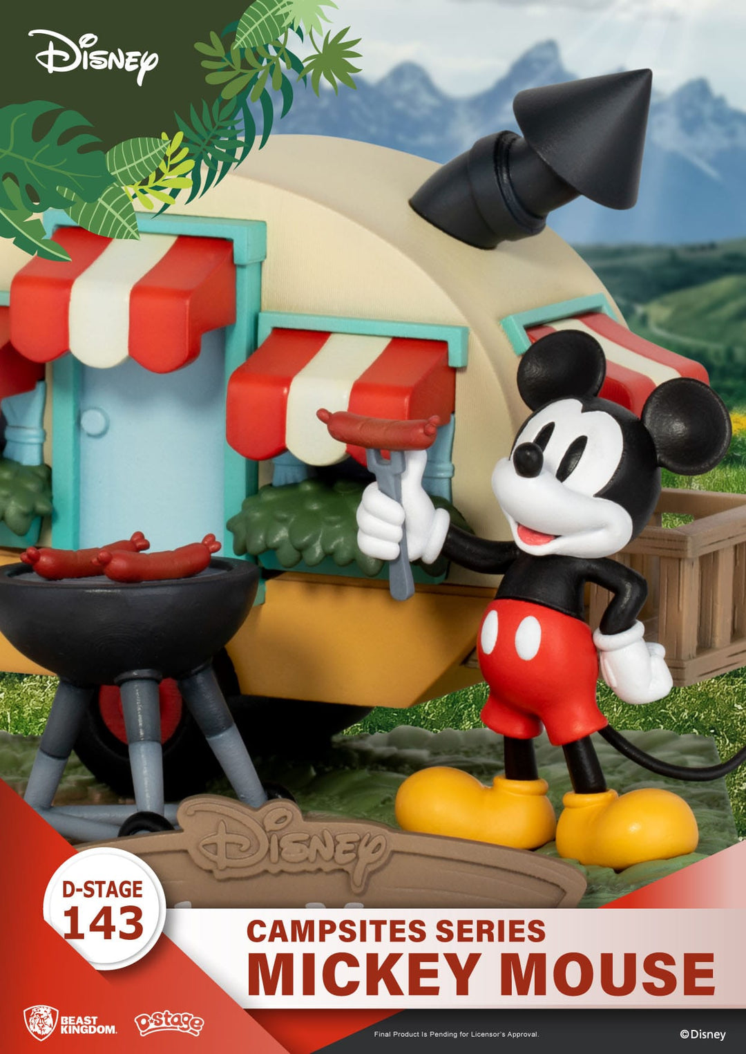 Disney D-Stage Campsite Series PVC Diorama Mickey Mouse 10 cm. Mint In Sealed Box (MISB)!