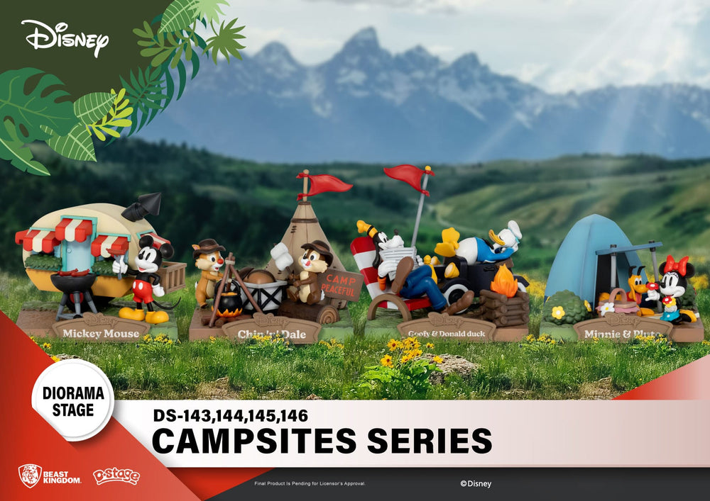 Disney D-Stage Campsite Series PVC Diorama Chip & Dale 10 cm. Mint In Sealed Box (MISB)!