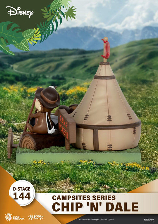 Disney D-Stage Campsite Series PVC Diorama Chip & Dale 10 cm. Mint In Sealed Box (MISB)!