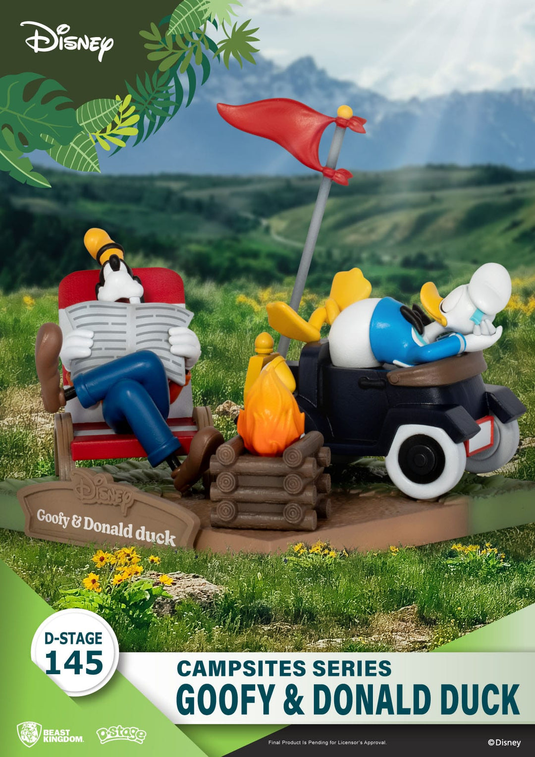 Disney D-Stage Campsite Series PVC Diorama Goofy & Donald Duck 10 cm. Mint In Sealed Box (MISB)!