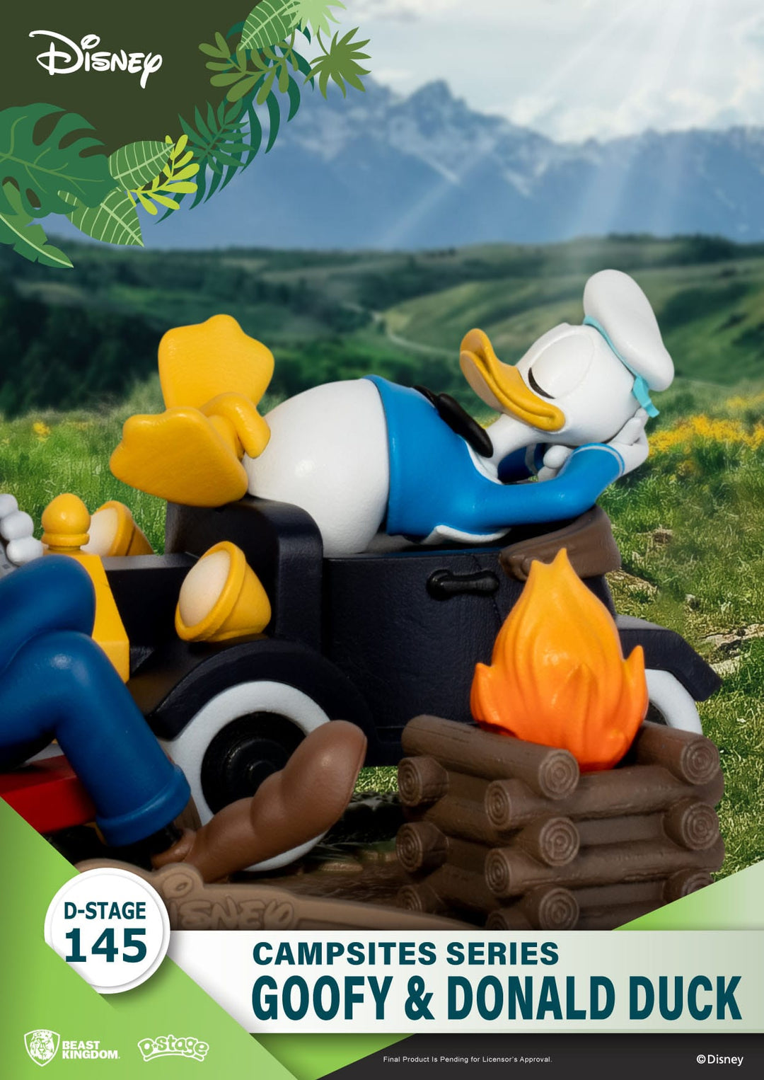 Disney D-Stage Campsite Series PVC Diorama Goofy & Donald Duck 10 cm. Mint In Sealed Box (MISB)!