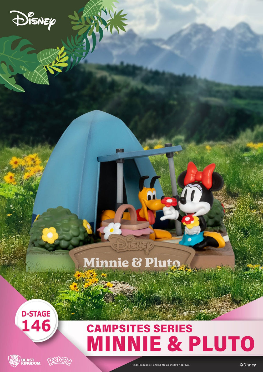 Disney D-Stage Campsite Series PVC Diorama Mini & Pluto 10 cm. Mint In Sealed Box (MISB)!