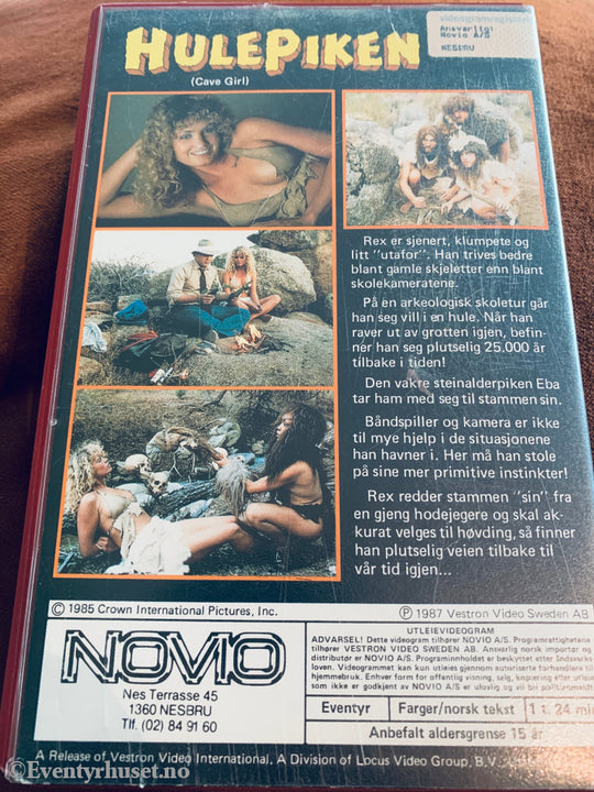 Hulepiken (Cave Girl) (1985). VHS Big Box.