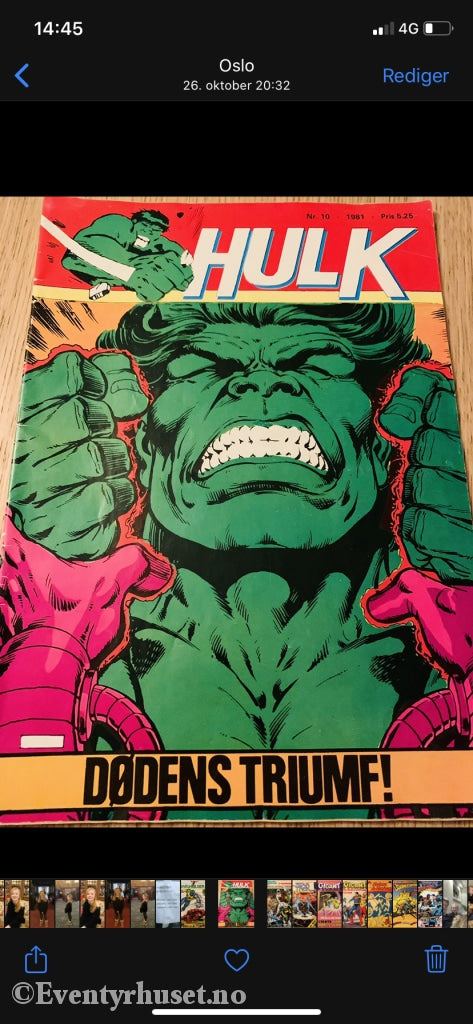 Hulk. 1981/10. Tegneserieblad