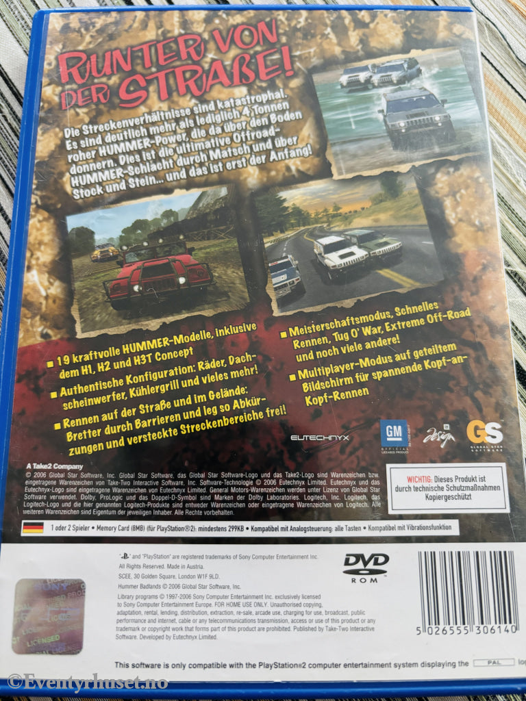 Hummer Badlands. PS2-spill
