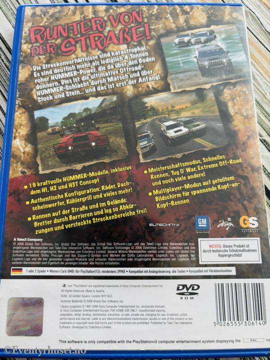 Hummer Badlands. PS2-spill