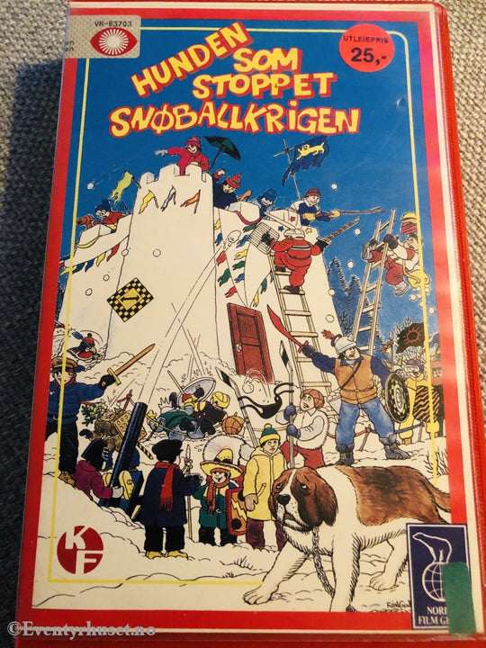 Hunden Som Stoppet Snøballkrigen. 1985. Vhs Big Box.