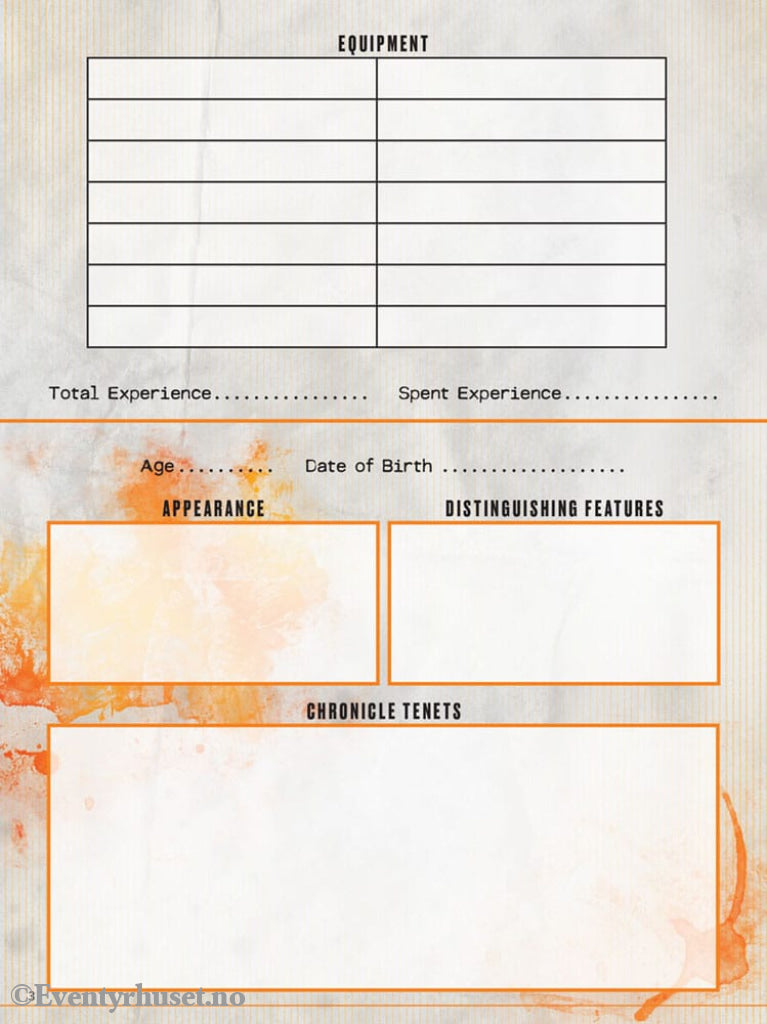 Hunter: The Reckoning 5th Edition RPG Journal Expanded Character Sheet Journal *Englische Version* Games