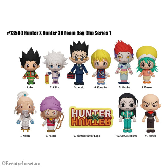 Hunter x Hunter 3D Foam Bag Clips Series 1 Display (24) Fashion & Accessories