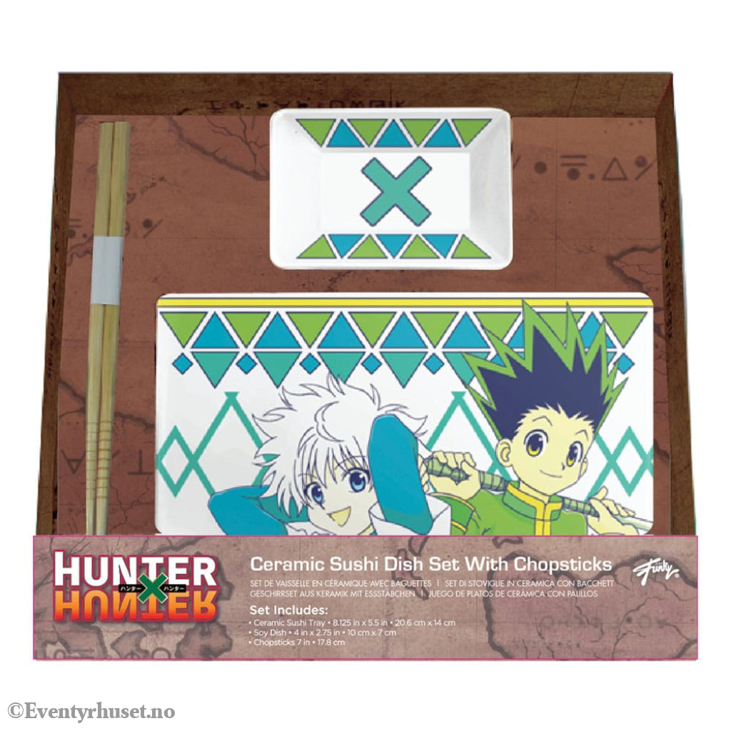 Hunter x Hunter Ceramic Sushi Set with Chopsticks Gon & Killua Home & Gifts