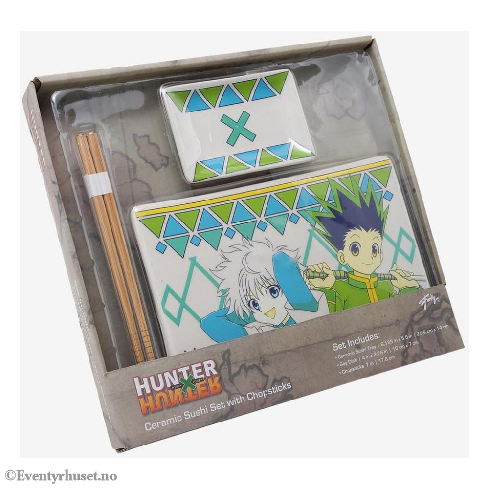 Hunter x Hunter Ceramic Sushi Set with Chopsticks Gon & Killua Home & Gifts