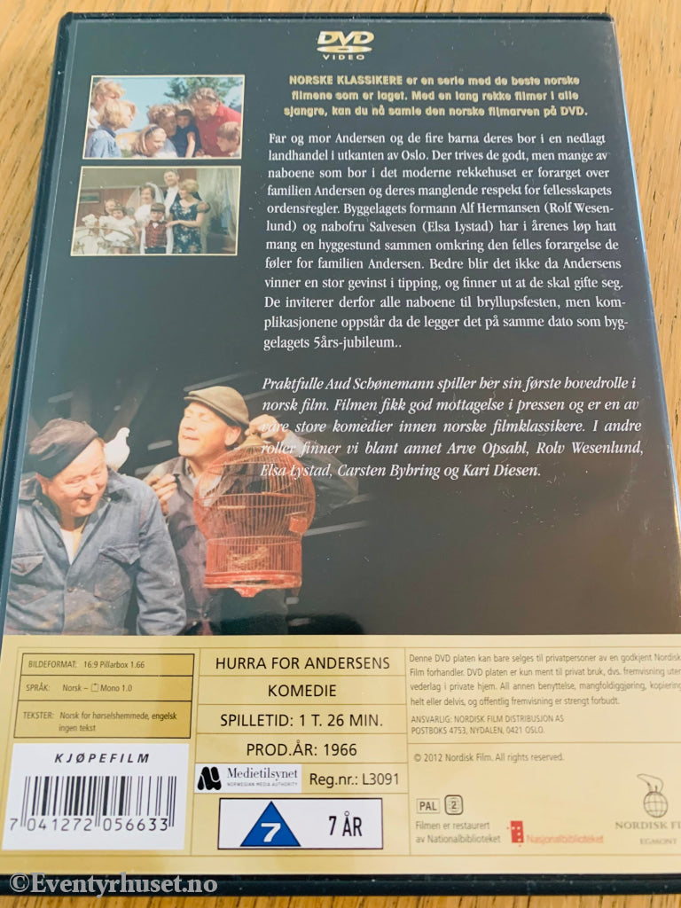 Hurra For Andersens! (Norske Klassikere). 1966. Dvd. Dvd