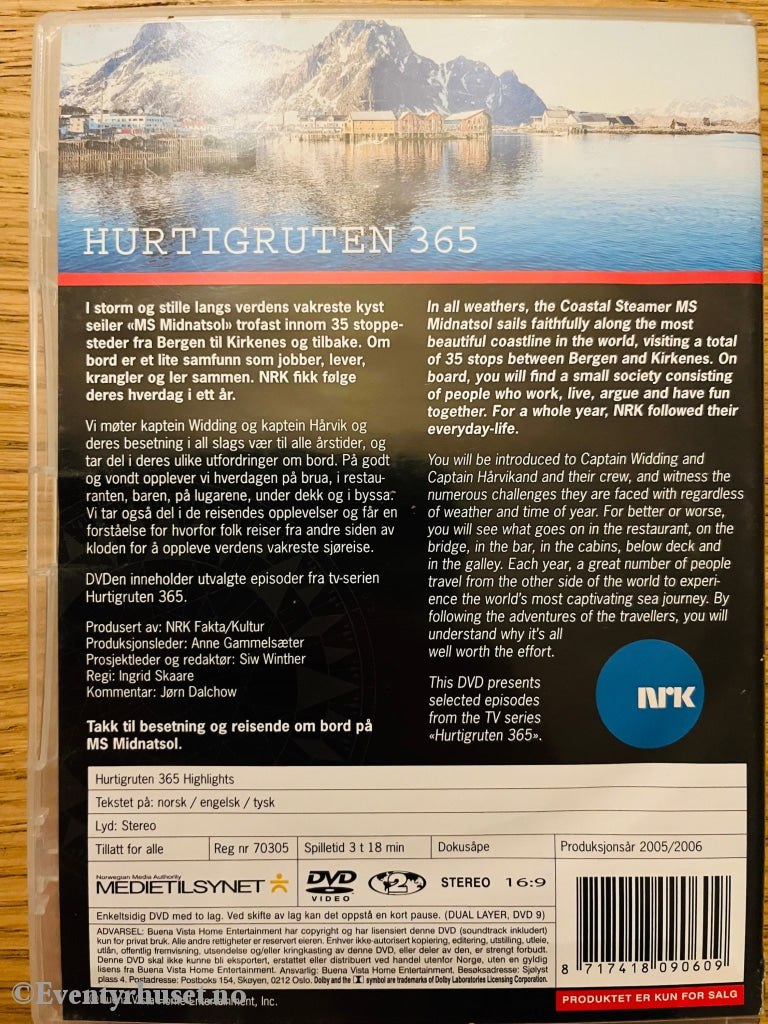 Hurtigruten 365 (Nrk). Dvd. Dvd