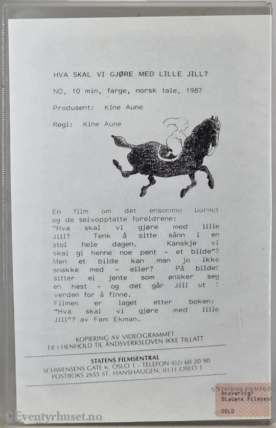 Hva skal vi gjøre med lille Jill? (1975). VHS Big Box.